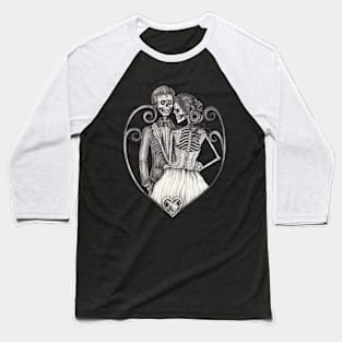 Skeleton lovers couple love wedding. Baseball T-Shirt